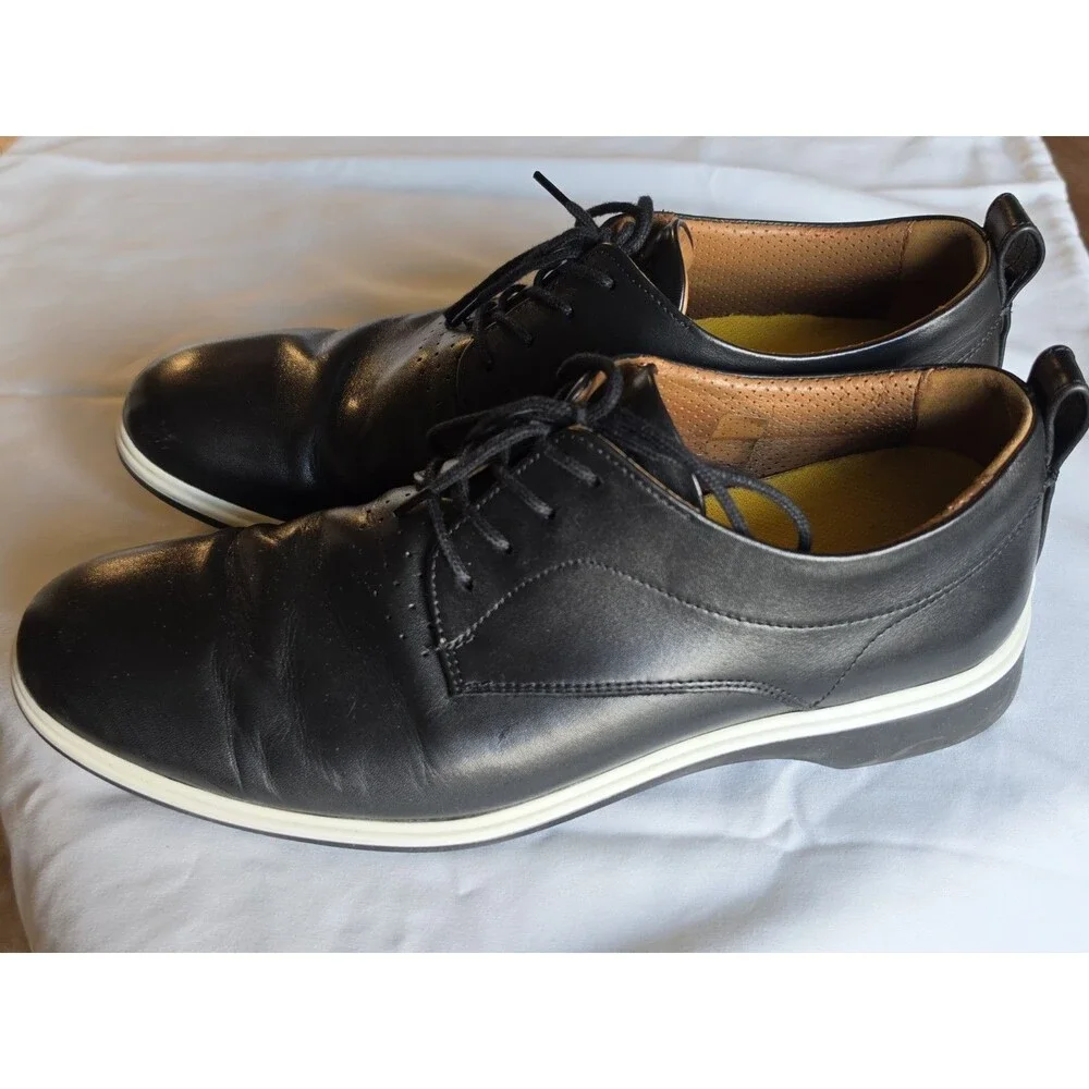 Amberjack The Original Obsidian Black Leather Oxford Shoes Men's 9.5 M Portugal